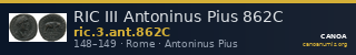 RIC III Antoninus Pius 862C — CANOA