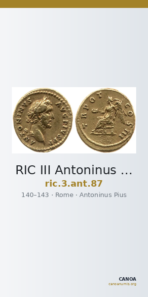 RIC III Antoninus Pius 87 — CANOA