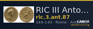 RIC III Antoninus Pius 87 — CANOA