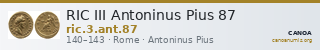 RIC III Antoninus Pius 87 — CANOA