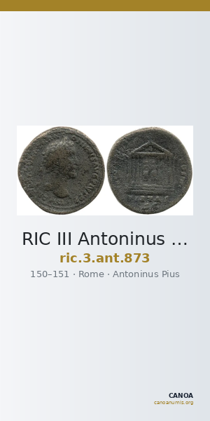 RIC III Antoninus Pius 873 — CANOA