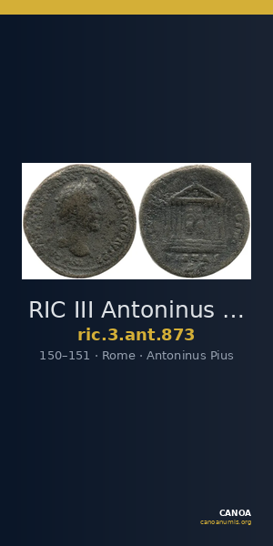 RIC III Antoninus Pius 873 — CANOA
