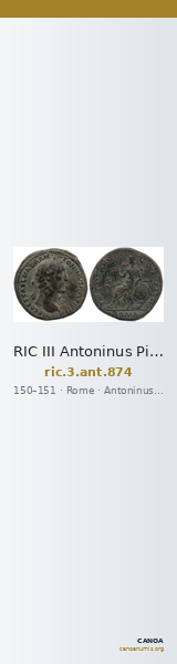 RIC III Antoninus Pius 874 — CANOA