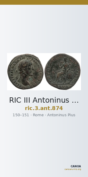 RIC III Antoninus Pius 874 — CANOA