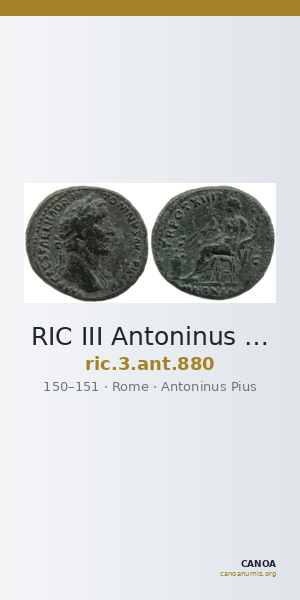RIC III Antoninus Pius 880 — CANOA