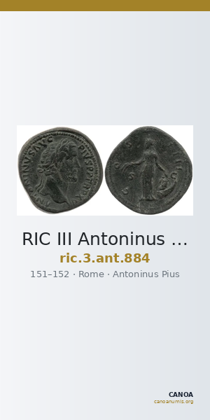 RIC III Antoninus Pius 884 — CANOA