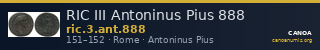 RIC III Antoninus Pius 888 — CANOA