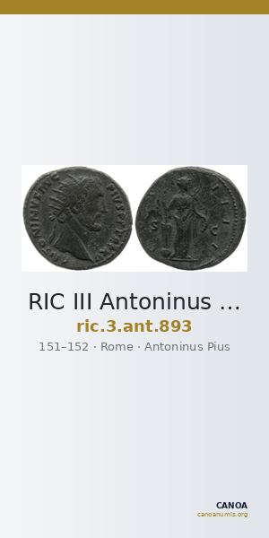 RIC III Antoninus Pius 893 — CANOA