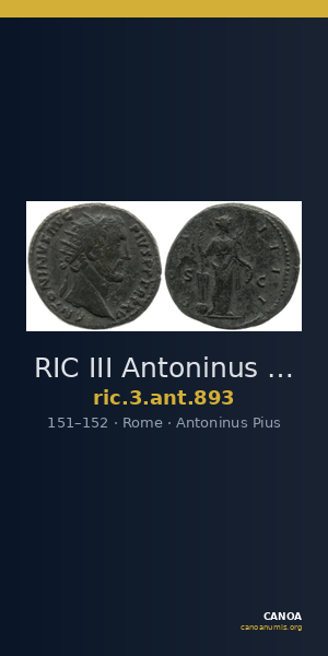 RIC III Antoninus Pius 893 — CANOA