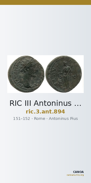 RIC III Antoninus Pius 894 — CANOA