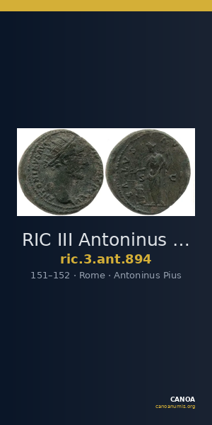 RIC III Antoninus Pius 894 — CANOA