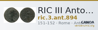 RIC III Antoninus Pius 894 — CANOA