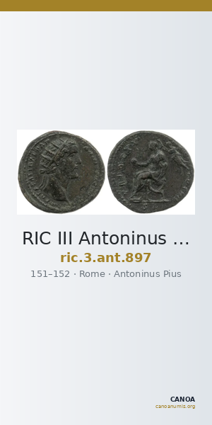 RIC III Antoninus Pius 897 — CANOA