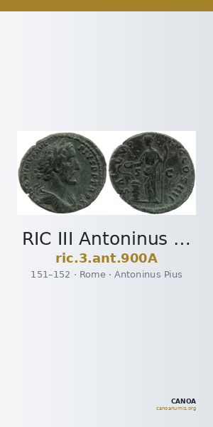 RIC III Antoninus Pius 900A — CANOA