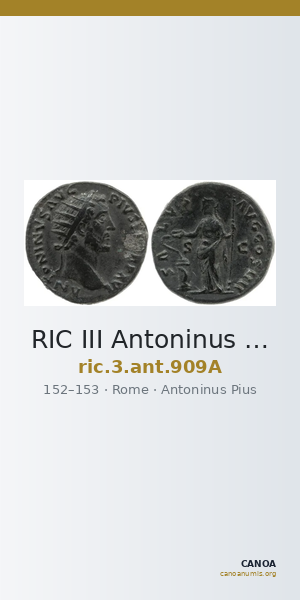 RIC III Antoninus Pius 909A — CANOA