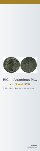 RIC III Antoninus Pius 920 — CANOA