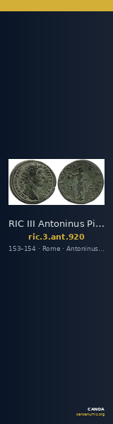 RIC III Antoninus Pius 920 — CANOA