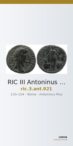 RIC III Antoninus Pius 921 — CANOA