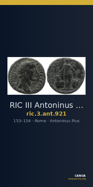 RIC III Antoninus Pius 921 — CANOA