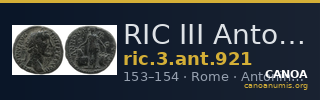 RIC III Antoninus Pius 921 — CANOA