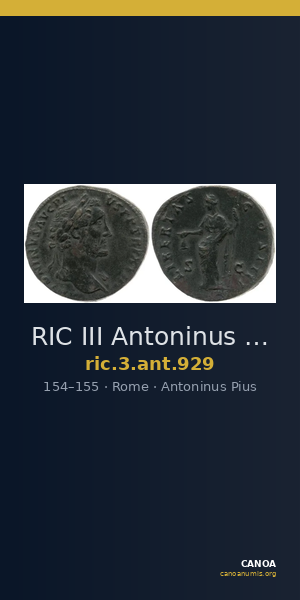 RIC III Antoninus Pius 929 — CANOA