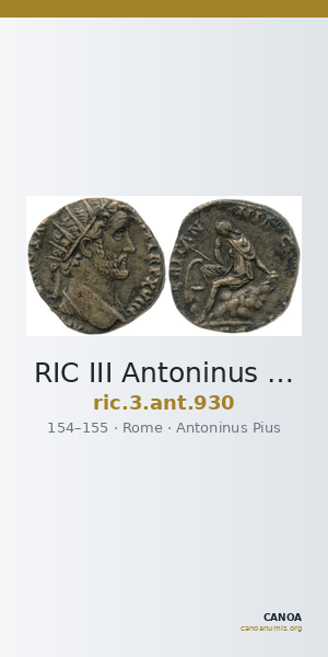 RIC III Antoninus Pius 930 — CANOA