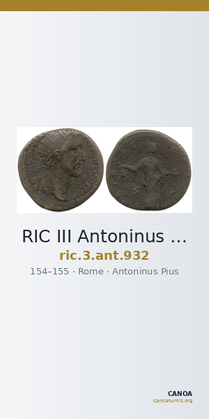 RIC III Antoninus Pius 932 — CANOA
