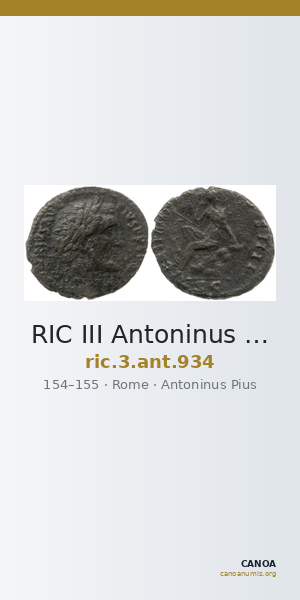 RIC III Antoninus Pius 934 — CANOA