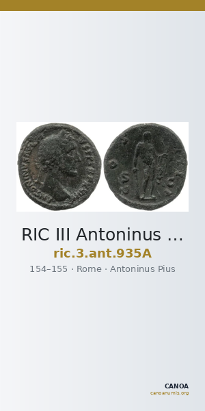 RIC III Antoninus Pius 935A — CANOA
