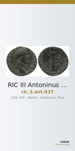 RIC III Antoninus Pius 937 — CANOA