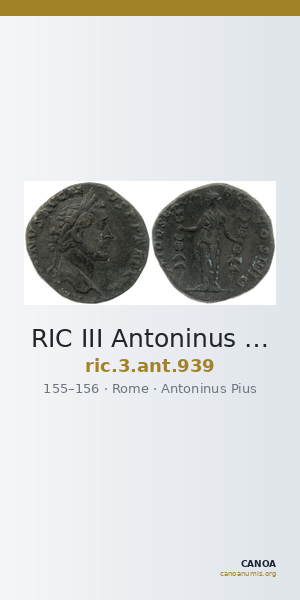 RIC III Antoninus Pius 939 — CANOA