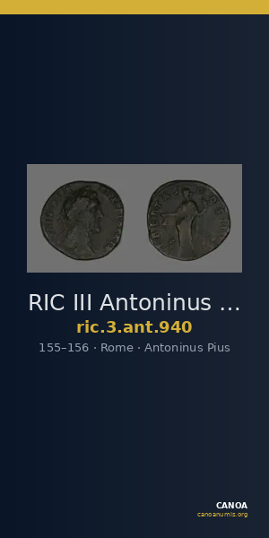RIC III Antoninus Pius 940 — CANOA