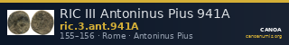 RIC III Antoninus Pius 941A — CANOA