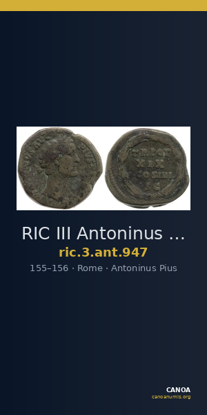 RIC III Antoninus Pius 947 — CANOA