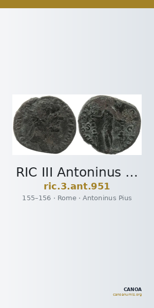 RIC III Antoninus Pius 951 — CANOA