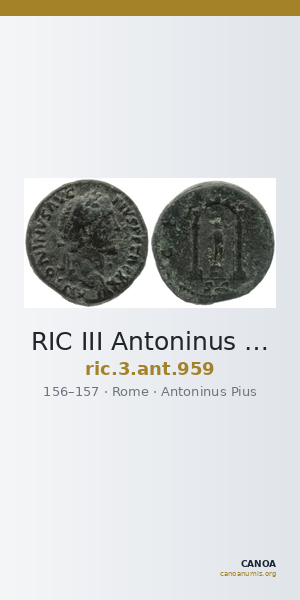 RIC III Antoninus Pius 959 — CANOA