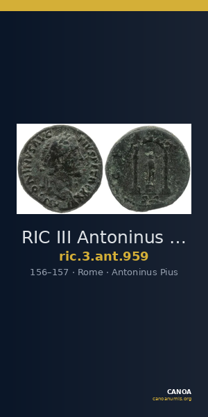 RIC III Antoninus Pius 959 — CANOA
