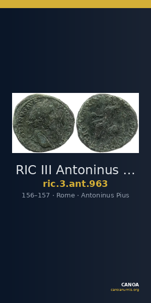 RIC III Antoninus Pius 963 — CANOA