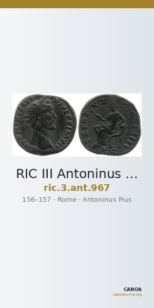 RIC III Antoninus Pius 967 — CANOA