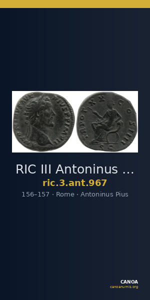 RIC III Antoninus Pius 967 — CANOA