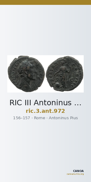 RIC III Antoninus Pius 972 — CANOA