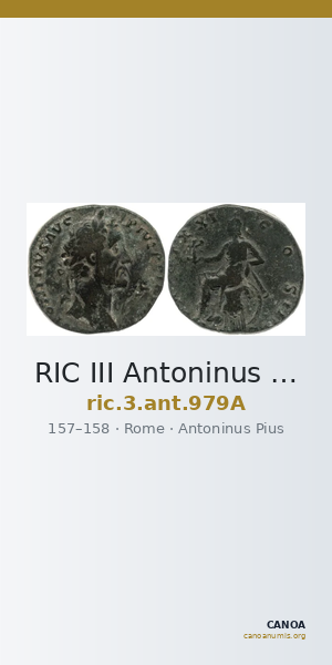 RIC III Antoninus Pius 979A — CANOA