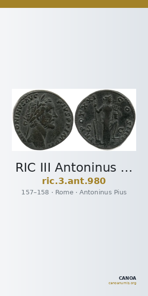 RIC III Antoninus Pius 980 — CANOA