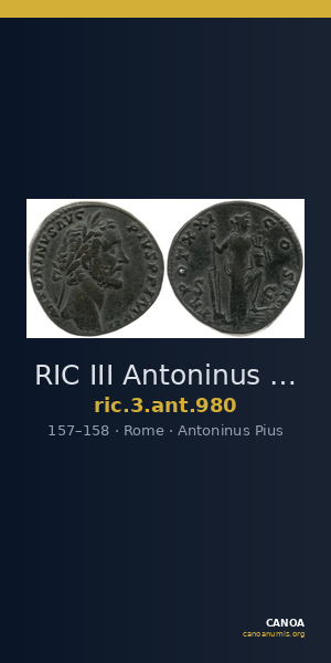 RIC III Antoninus Pius 980 — CANOA