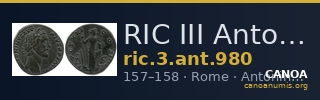 RIC III Antoninus Pius 980 — CANOA