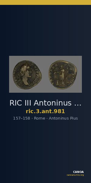 RIC III Antoninus Pius 981 — CANOA