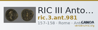 RIC III Antoninus Pius 981 — CANOA