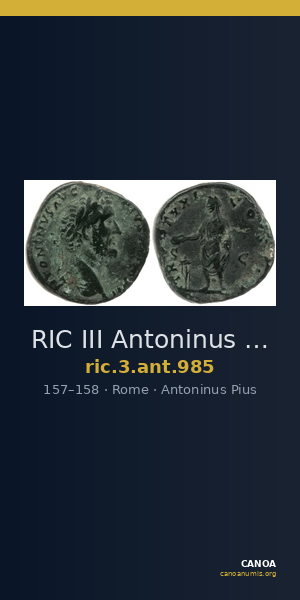 RIC III Antoninus Pius 985 — CANOA