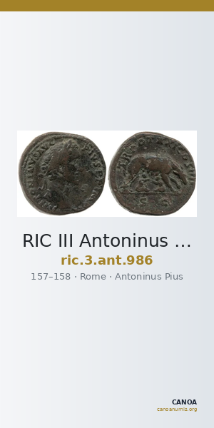 RIC III Antoninus Pius 986 — CANOA