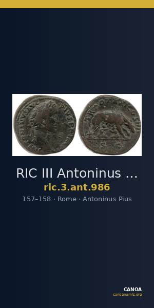 RIC III Antoninus Pius 986 — CANOA